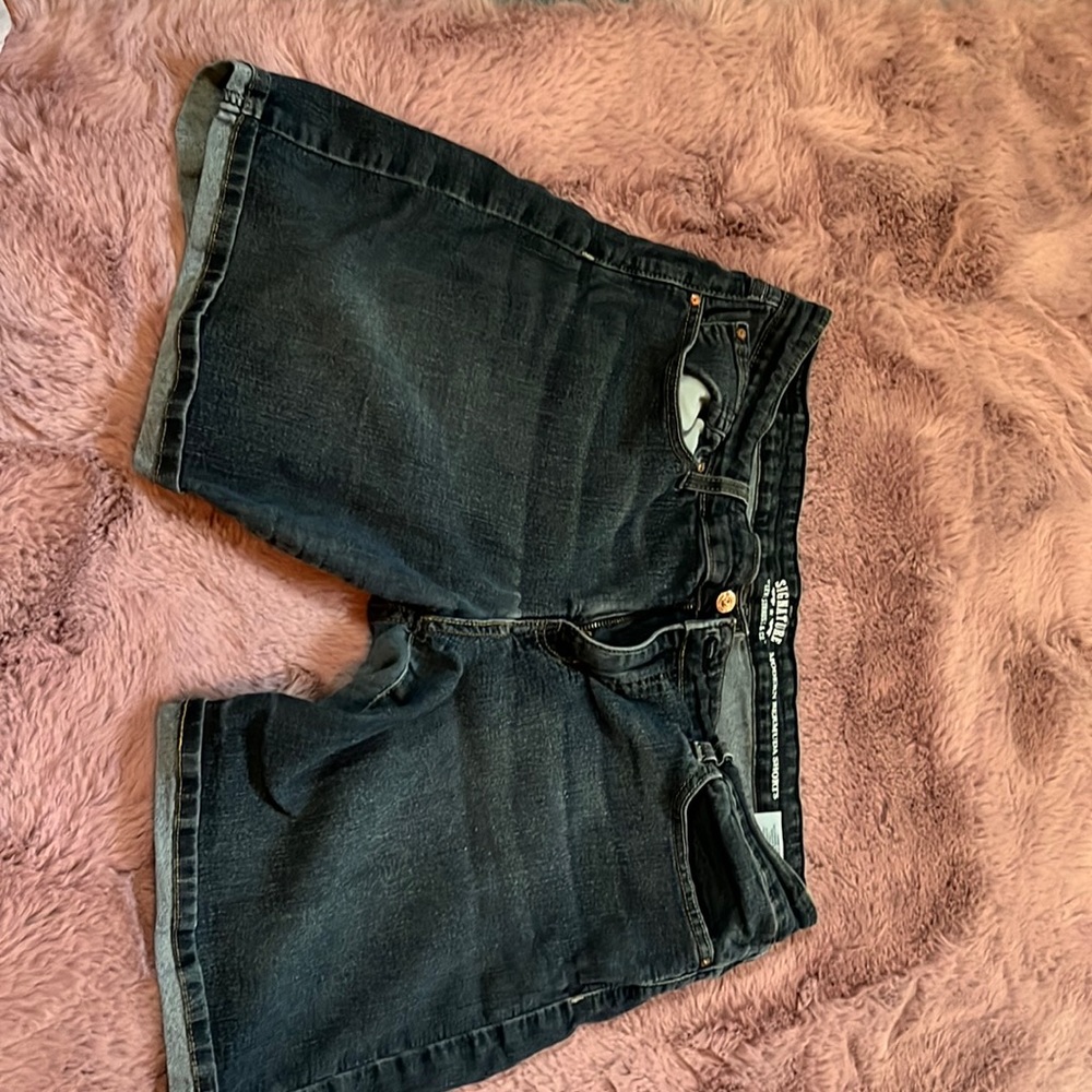 Signature modern bermuda jean shorts size 16